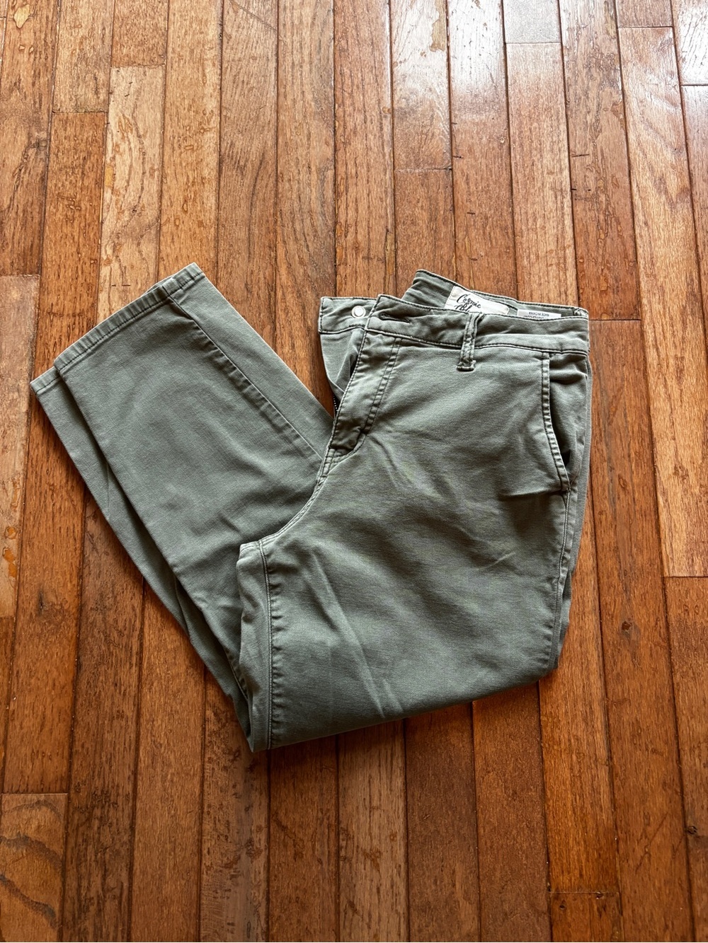 Womens Cosmic Blue Love olive green pants-30